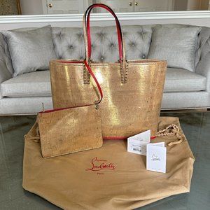 Christian Louboutin Cabata Metallic Cork Tote